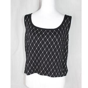St. John Sport by Marie Gray tank top argyle knit scoop neck Medium